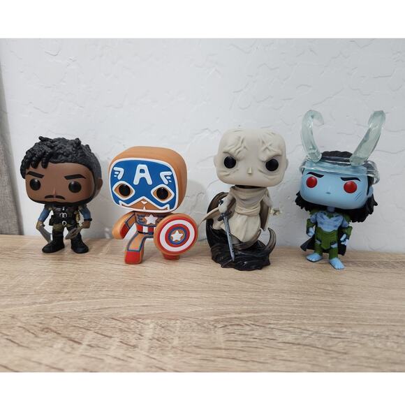 Funko Pop LOT 1043 Gorr 278 Erik Panther 933 Gingerbread America 972 Loki Frost - Picture 1 of 5